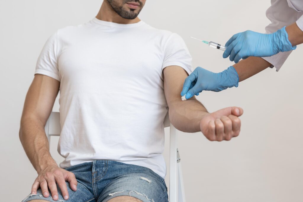 Paciendo en terapia recibiendo tratamiento